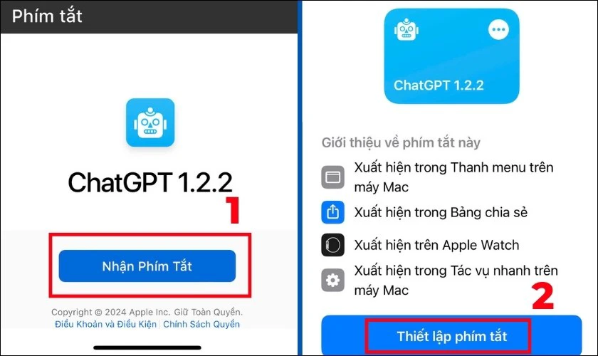 Thiết lập Siri Shortcuts để gọi ChatGPT qua API