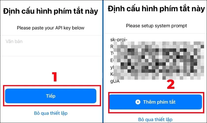 Định cấu hình phím tắt