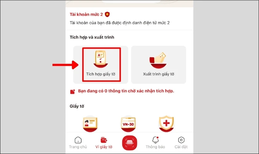 Tích hợp giấy tờ
