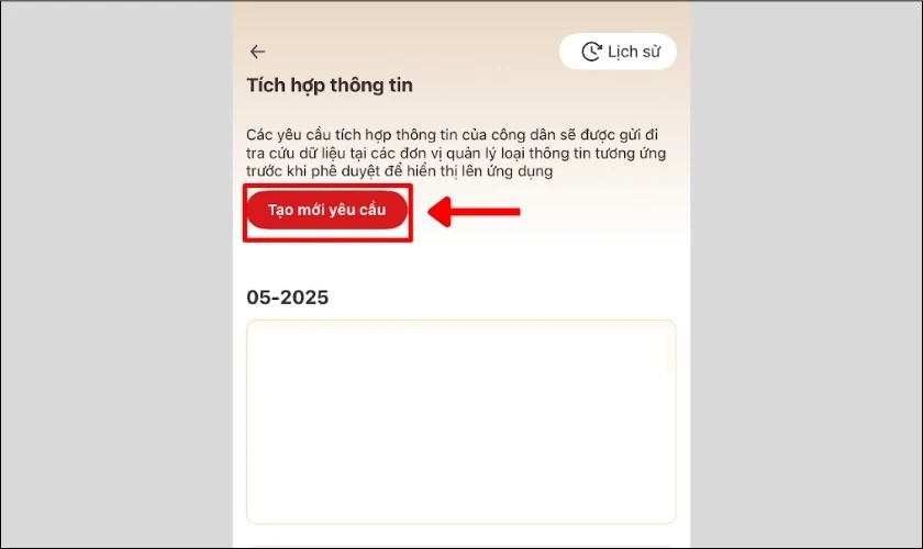 Tạo mới yêu cầu