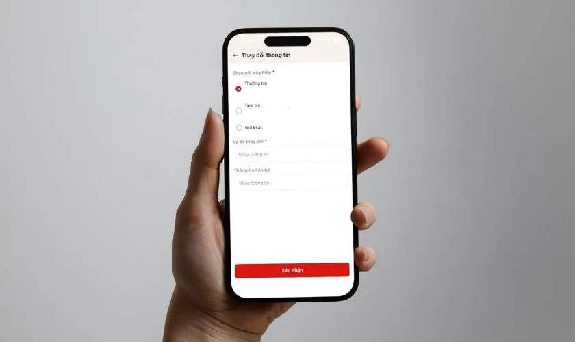 Đăng ký bỏ phiếu nơi khác