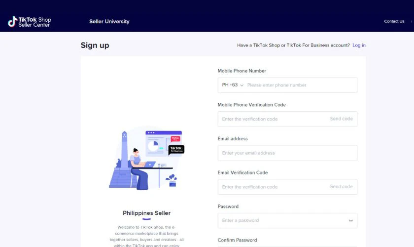 Cách đăng ký TikTok Shop Seller Center Vietnam