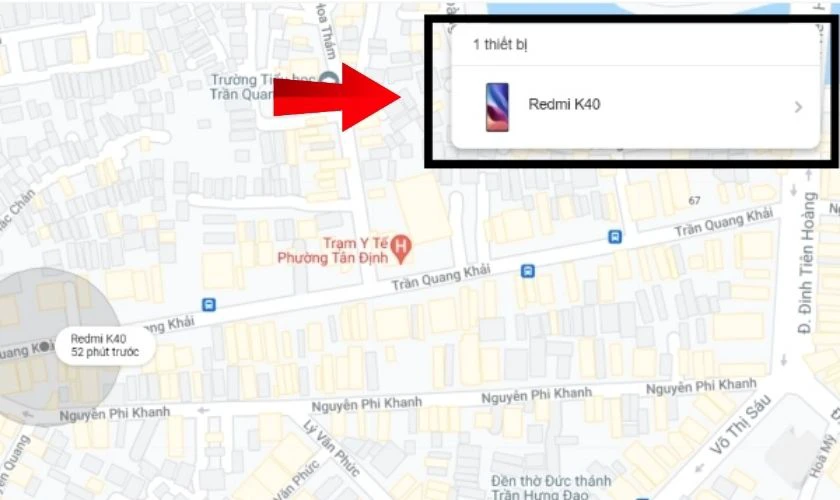 Thông tin các thiết bị đã từng đăng nhập