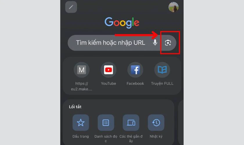 Tìm kiếm bằng hình ảnh trên Google điện thoại