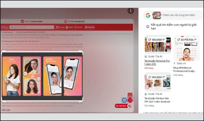 Tìm kiếm bằng hình ảnh trên trang web chuẩn