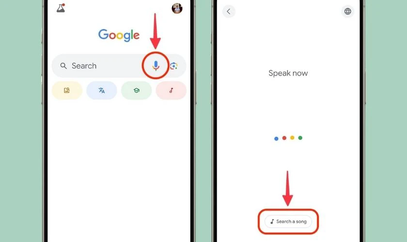 Tìm nhạc bằng âm thanh Google iPhone đơn giản