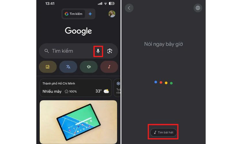 Tìm nhạc bằng âm thanh Google trên điện thoại Android