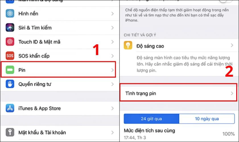 Cách kiểm tra tình trạng pin bảo trì