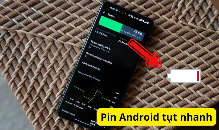 Tình trạng pin tụt nhanh Android là gì?