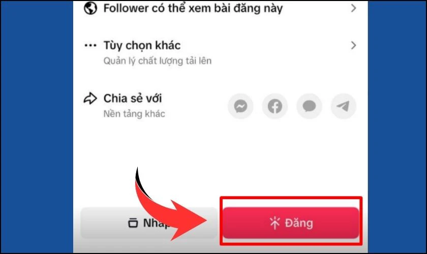Cuối cùng chọn Đăng
