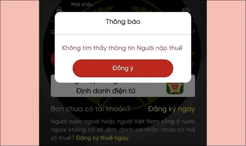 Lỗi không tra cứu thông tin người nộp thuế được phải làm sao?