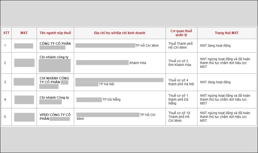Xem kết quả tra cứu