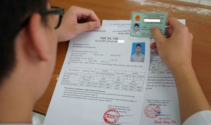 Kiểm số báo danh thi THPT trên Giấy báo dự thi