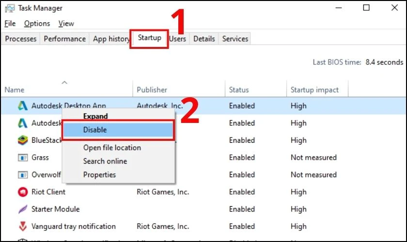 Nhấp chuột phải vào ứng dụng không cần thiết
