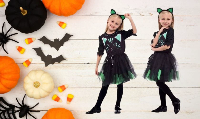 Trang phục Halloween tự làm cho bé cosplay động vật đáng yêu