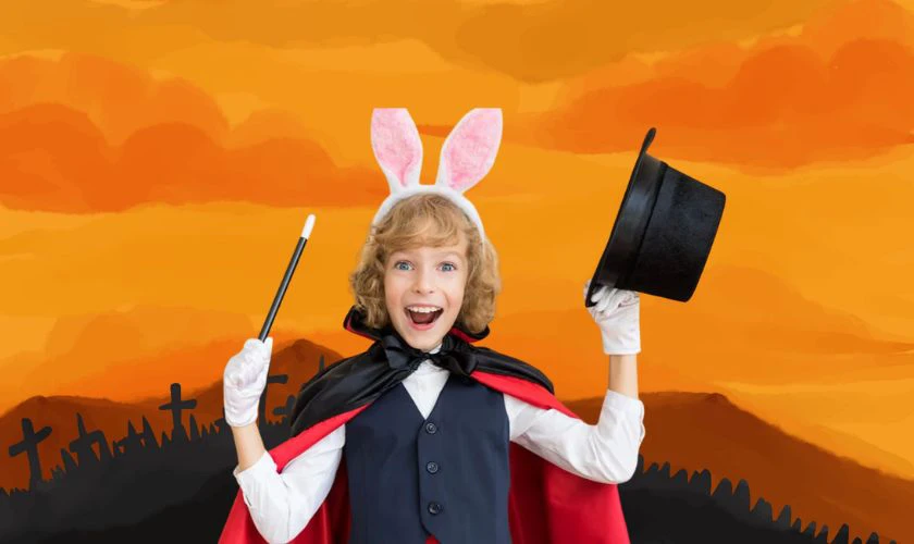 Trang phục Halloween tự làm cho bé trai - Nhà ảo thuật tài ba