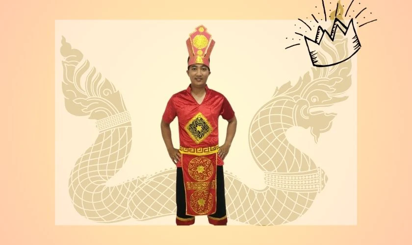 Tự làm trang phục Vua Hùng bằng giấy