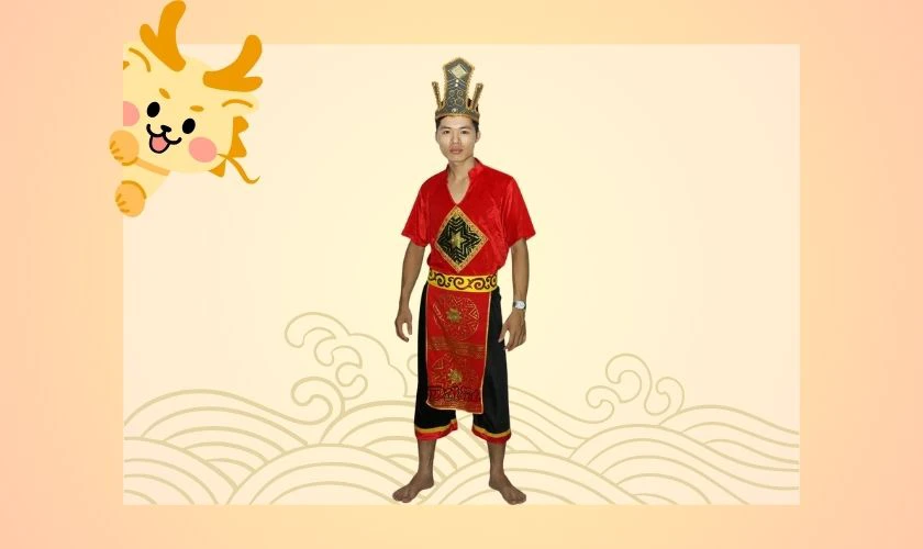 Trang phục Vua Hùng bằng giấy dễ làm