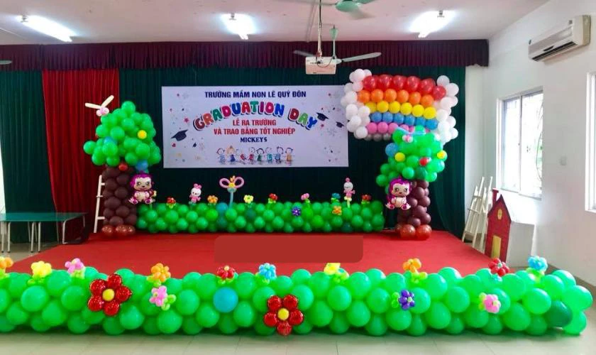 Trang trí 1/6 mầm non bằng bóng bay