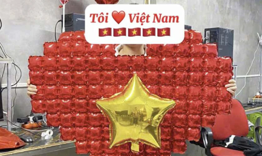 Ý tưởng trang trí 30/4 1/5 với bóng bay đẹp mắt