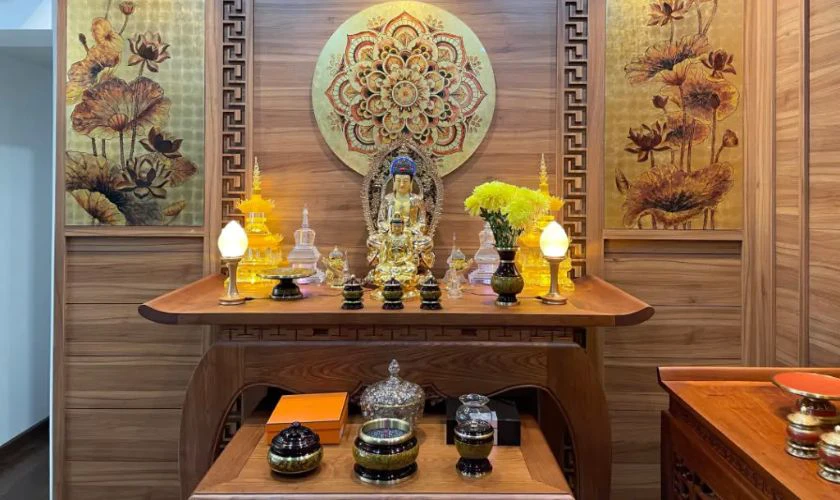 Mẫu trang trí bàn thờ Phật ngày Tết