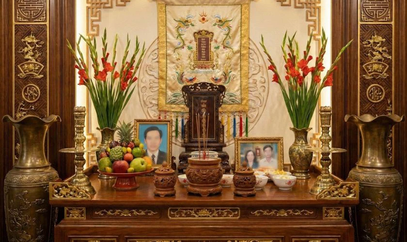 Mẫu sắp đặt bàn thờ ngày Tết đẹp theo phong thủy