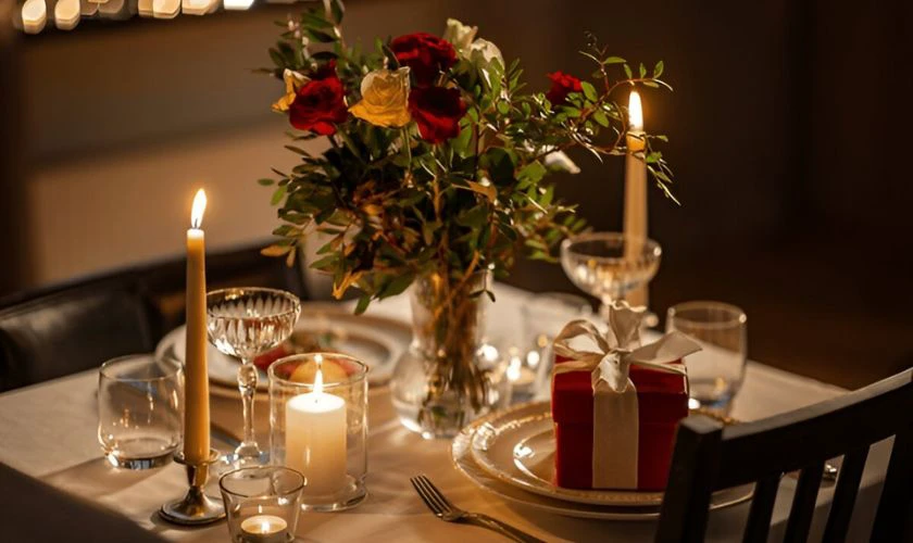 Tệc Valentine cho nhà hàng sang trọng