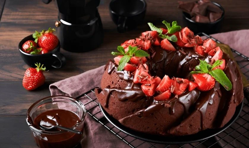 Trang trí bàn tiệc Valentine với bánh kem tự làm
