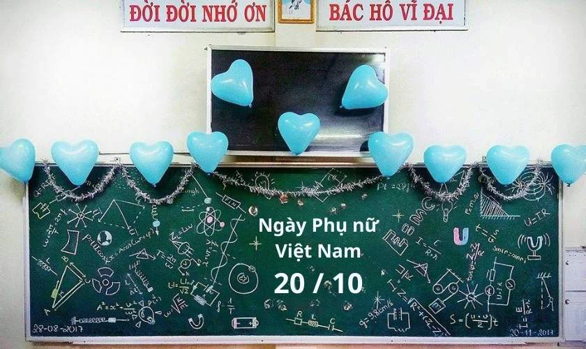 Trang trí bảng đơn giản