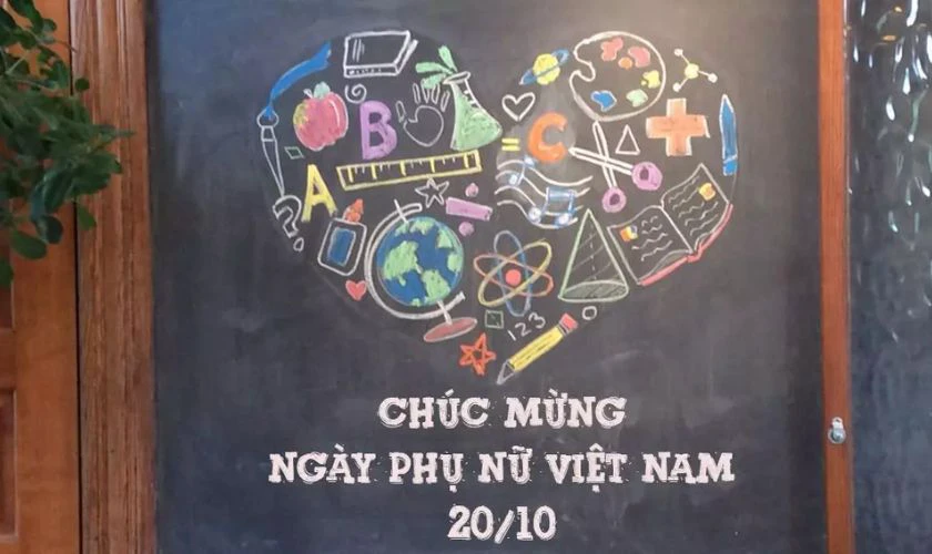 Trang trí bảng hình trái tim