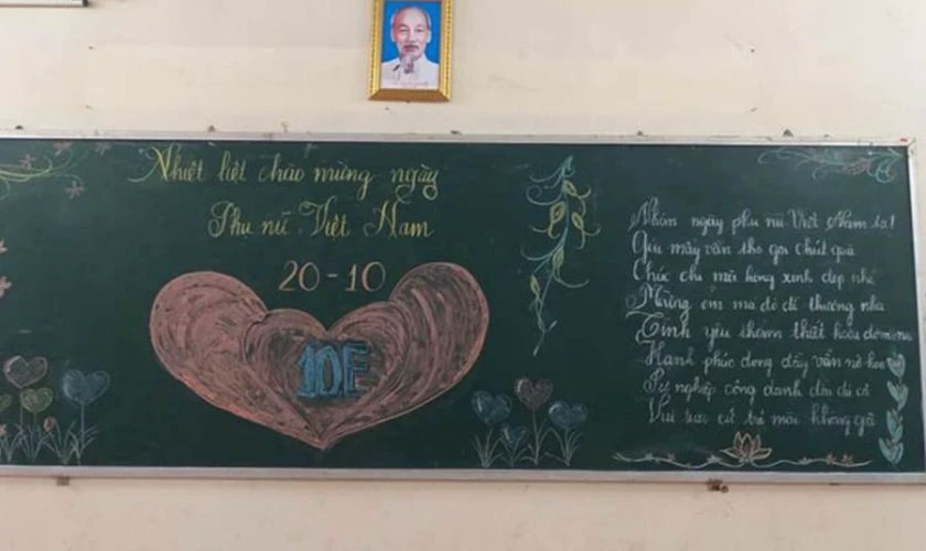 Trang trí bảng đẹp và đơn giản