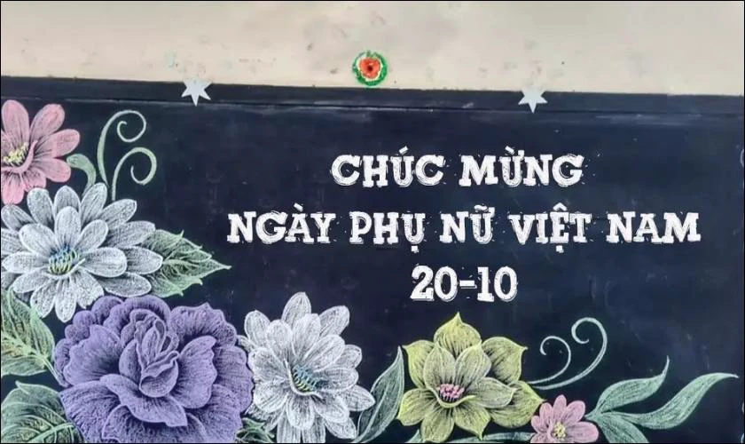 Trang trí bảng 20/10 chủ đề bông hoa vàng