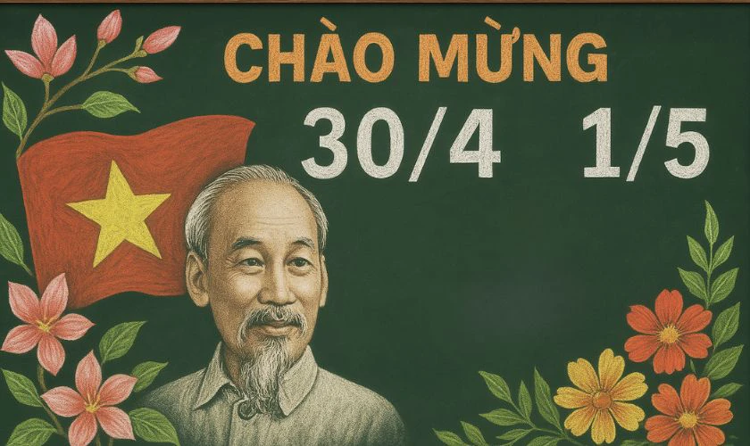 Trang trí bảng chủ đề Bác Hồ