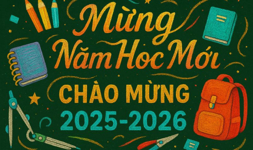Trang trí bảng chủ đề đồ dùng học tập