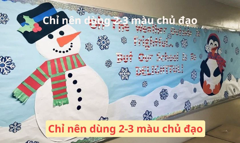 Lưu ý khi trang trí bảng Giáng Sinh