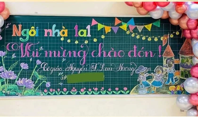 Trang trí bảng khai giảng 2025 chủ đề bạn bè