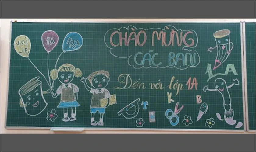 Trang trí bảng lớp học chủ đề bạn bè