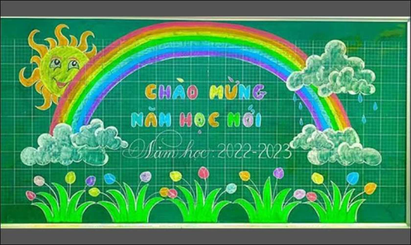 Vẽ bảng với nhiều phối màu nổi bật