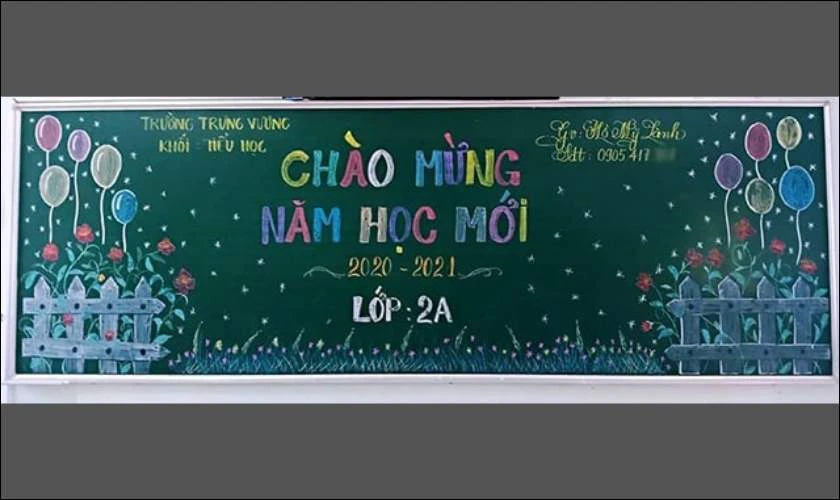 Trang trí bảng cho học sinh mầm non