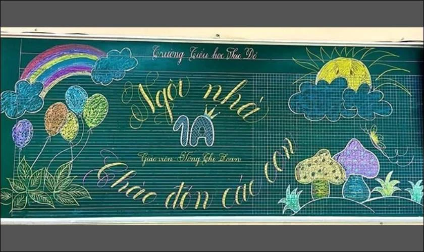 Bảng vẽ chào đón các em bé mầm non