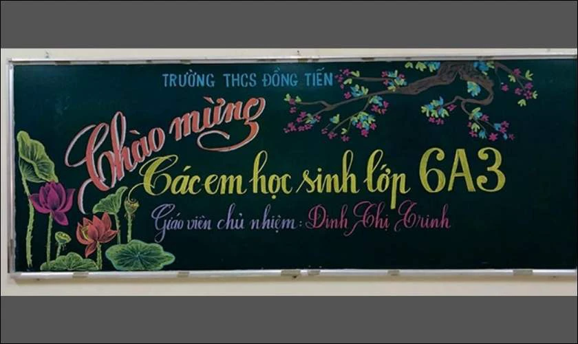 Trang trí bảng cho học sinh lớp 6