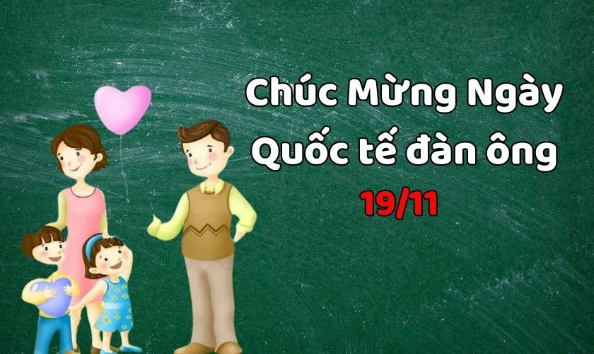 Trang trí bảng hình ảnh người cha trong gia đình nhân ngày 19/11