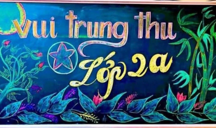 Mẫu trang trí bảng Trung thu đẹp