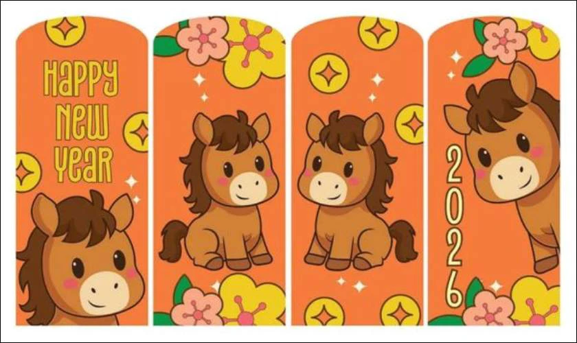 Hình con ngựa hoạt hình dễ thương