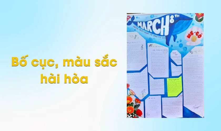 Trang trí báo tường 8/3 đẹp cần đáp ứng tiêu chí gì?