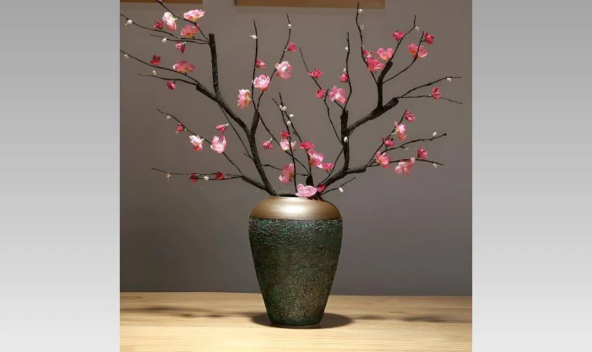 Các mẫu cắm hoa đào trong lọ đẹp