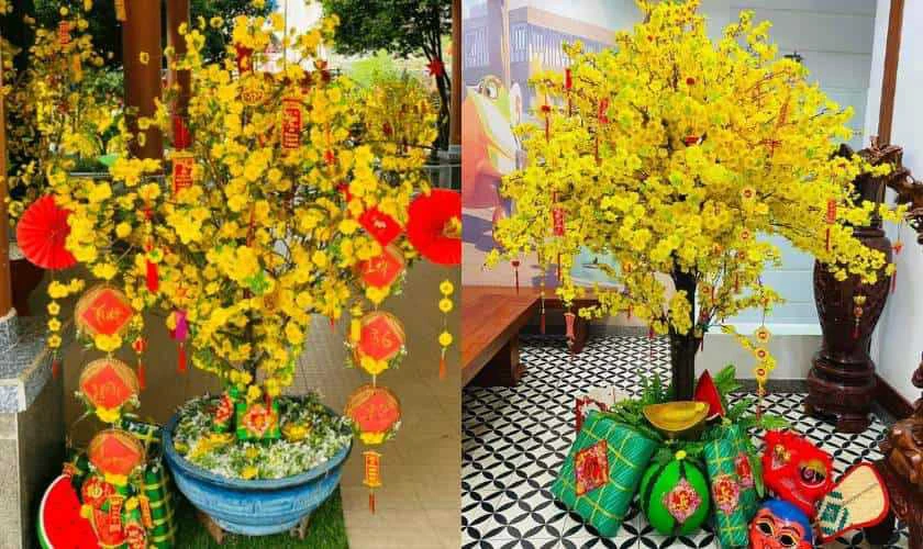 Trang trí mô hình bánh chưng