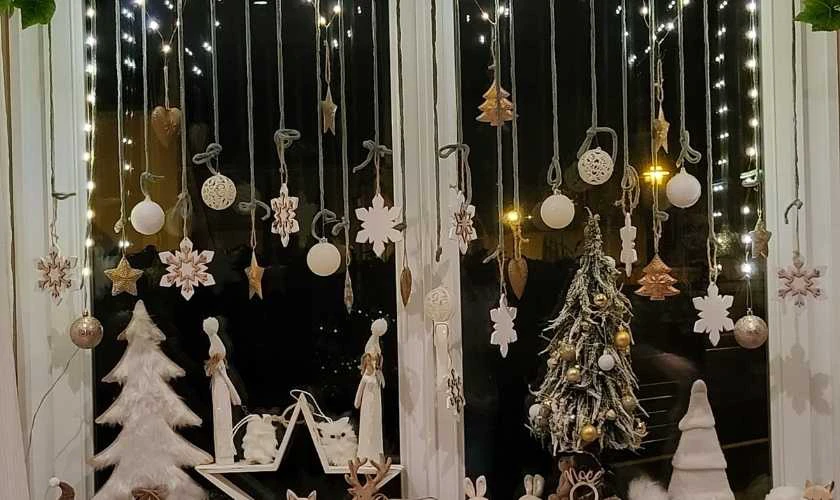 Decor Noel bằng trái châu lấp lánh đặc biệt