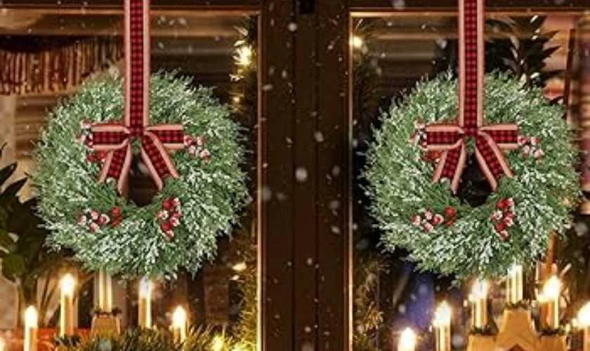 Decor Noel bằng vòng nguyệt quế cute