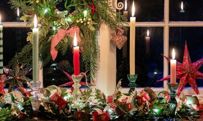 Trang trí cửa sổ đồ trang trí giáng sinh đẹp